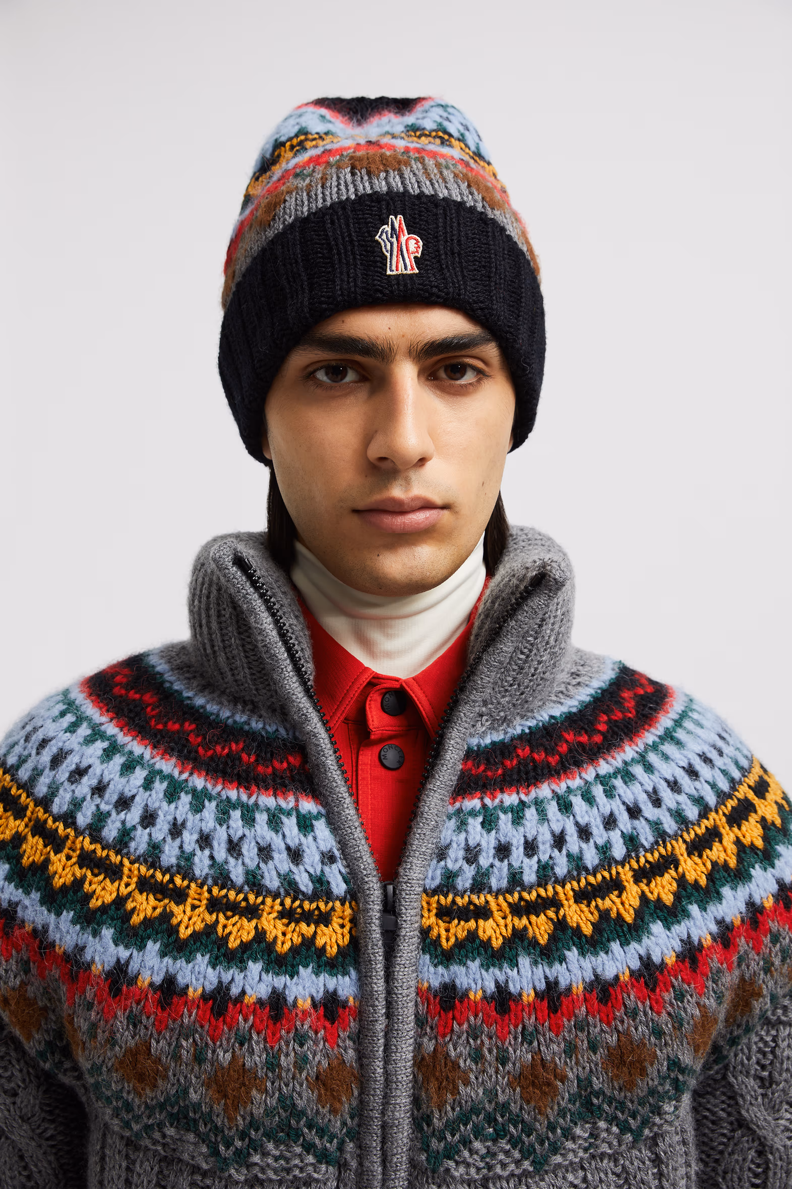 Gorro de lana, mohair y alpaca Hombre Multicolor Moncler 2